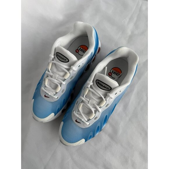 * 8.5 WOMEN'S NIKE AIR MAX DN8 WHITE BLUE RED FQ7860-101 Running sneakers - Picture 4 of 8